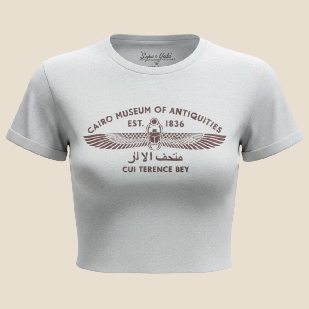 Super Yaki The Mummy Cairo Museum Cropped Tee Gorpcore Dark Academia Indie L
